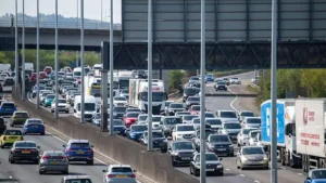 Busy UK Motorway